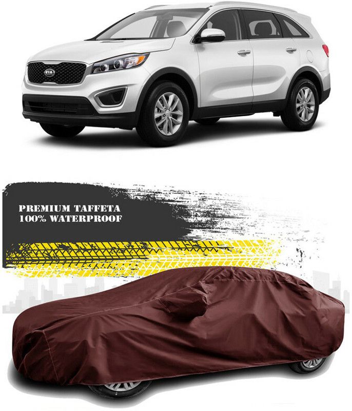AutoTiger Car Cover For Kia Sorento (With Mirror Pockets)  (Maroon)