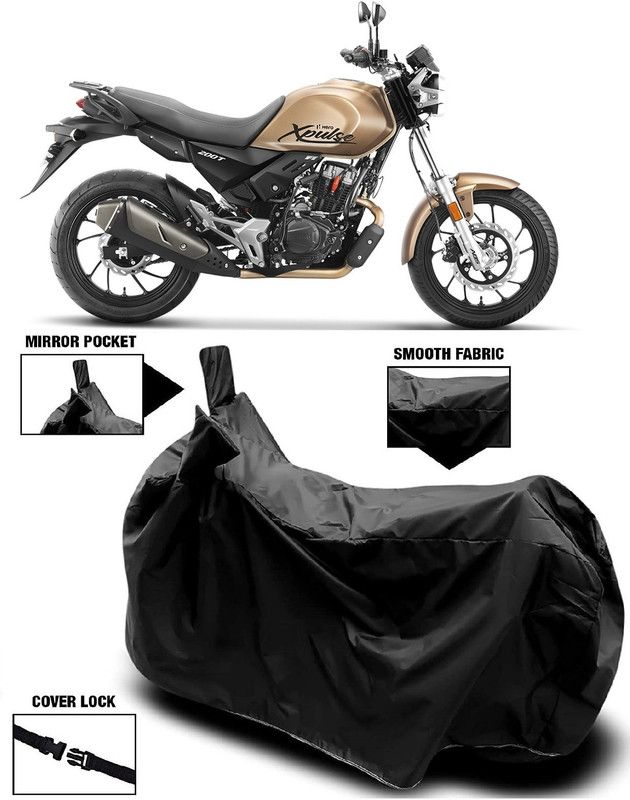 AutoFave Two Wheeler Cover for Hero  (MotoCorp XPulse 200T, Black)
