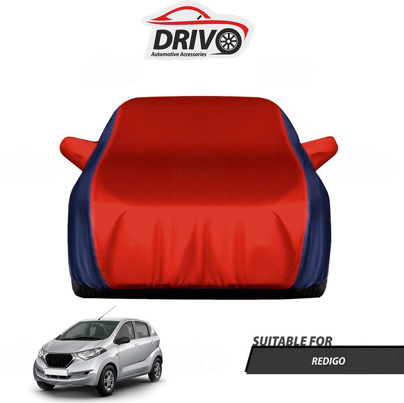 Drivo Car Cover For Datsun redi-GO (With Mirror Pockets)  (Blue, Red)