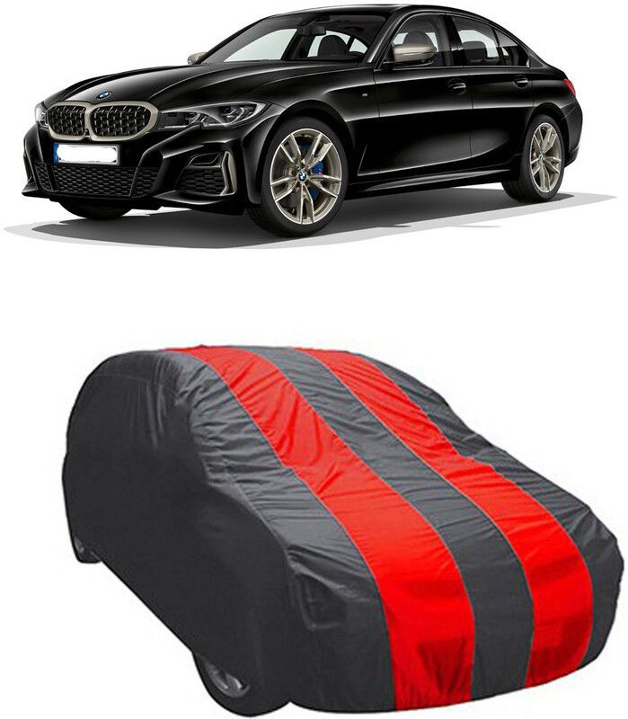 AutoTiger Car Cover For BMW 328i (With Mirror Pockets)  (Red, Grey)