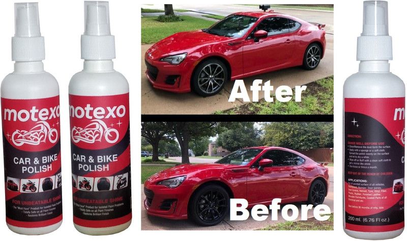 MOTEXO Liquid Car Polish for Dashboard, Exterior, Headlight, Leather, Metal Parts, Windscreen, Chrome Accent, Bumper  (600 ml, Pack of 3)