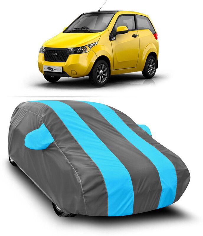 AutoTiger Car Cover For Mahindra e2o NXT (With Mirror Pockets)  (Grey, Blue)