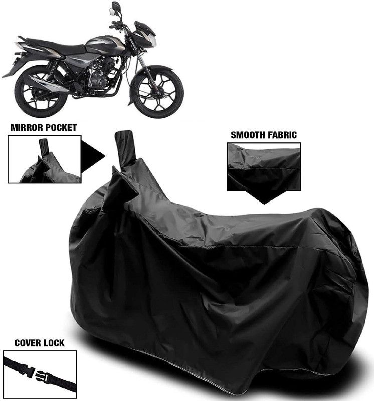 AutoFave Two Wheeler Cover for Bajaj  (Discover 125 DTS-i, Black)