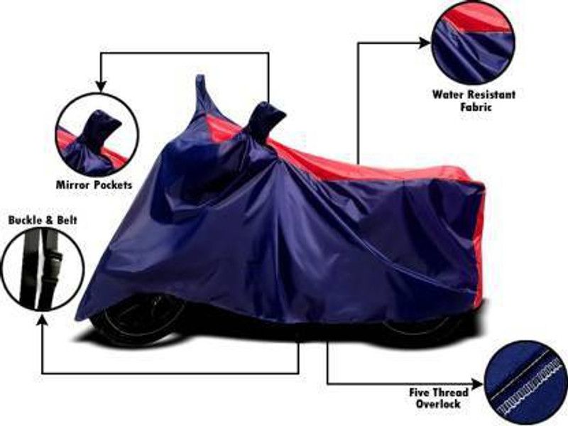 GLYPTAL Two Wheeler Cover for TVS  (Star Euro 150, Red)
