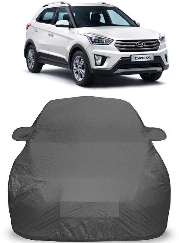 Genipap Car Cover For Hyundai Creta (With Mirror Pockets)  (Grey)