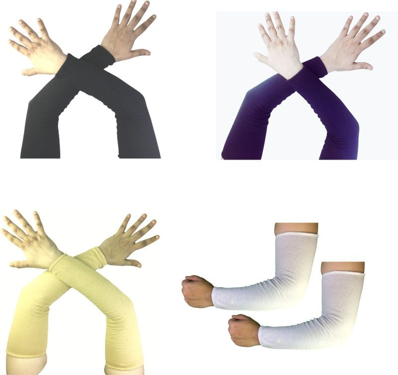 Puchkari Cotton Arm Sleeve For Men & Women  (Free, Multicolor)