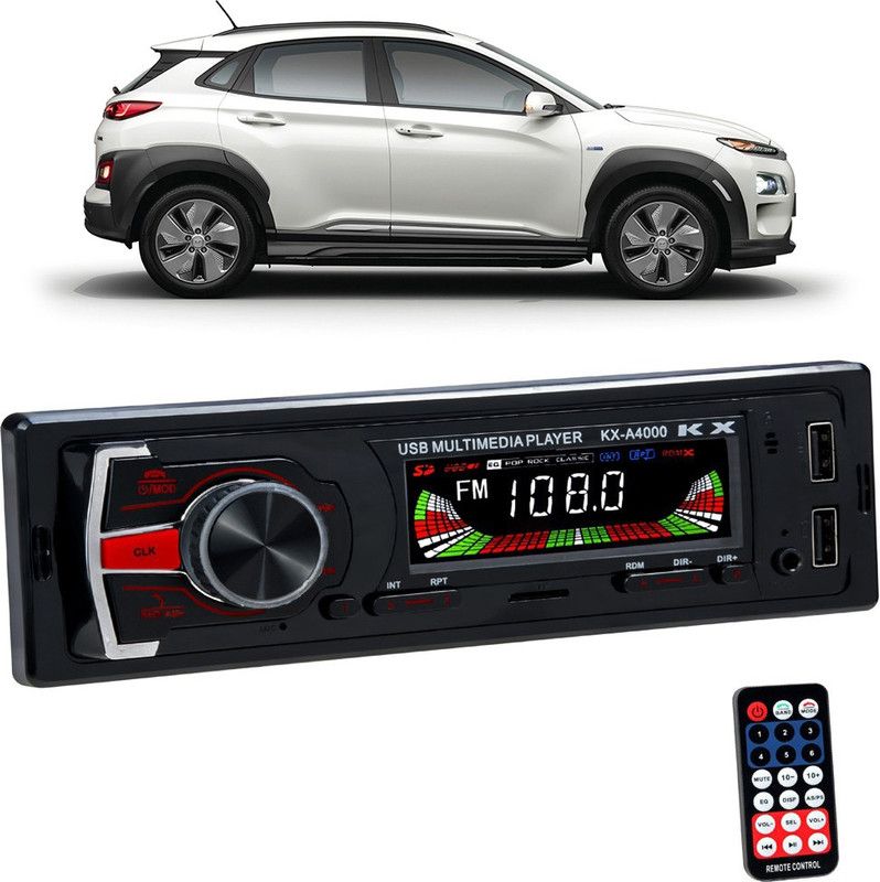 JBRIDERZ KX-A4000 with AUX/Bluetooth/USB/ MP3 B 190 Car Stereo  (Single Din)
