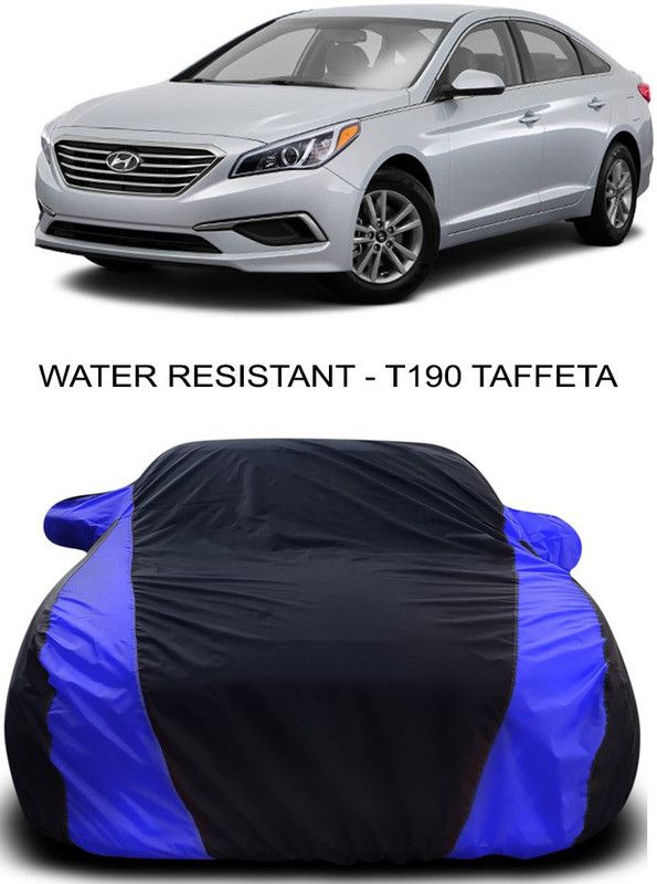 Ascension Car Cover For Hyundai Sonata Embera (With Mirror Pockets)  (Black, Blue)