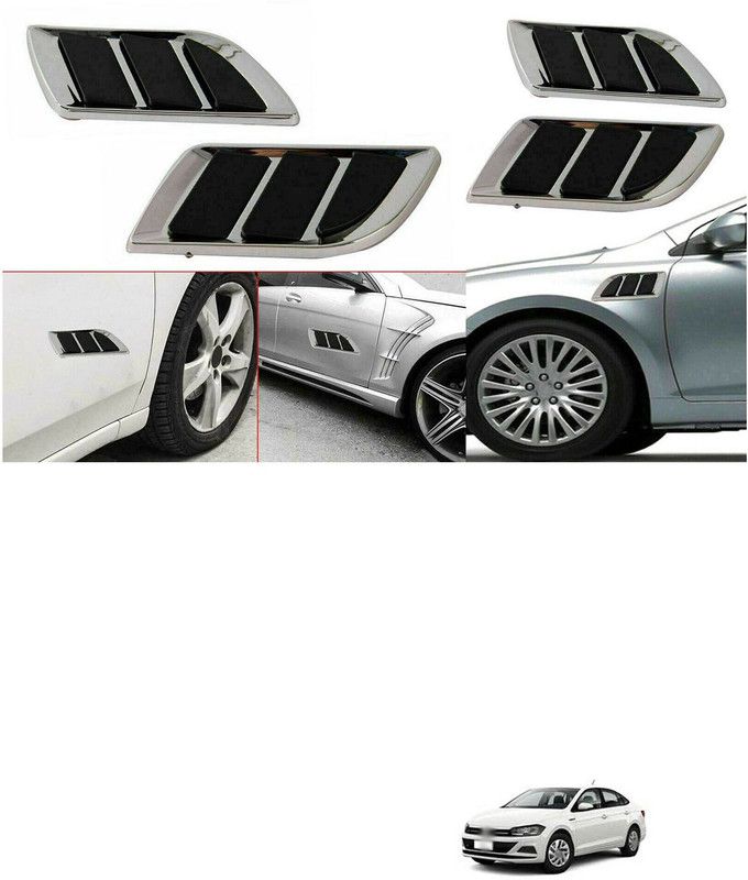 PECUNIA Car Hood Vent Exterior Side Scoop Hood Cover,Exterior Hood Air Vent Trim 252 Matte, Glossy Volkswagen Universal For Car Side Garnish