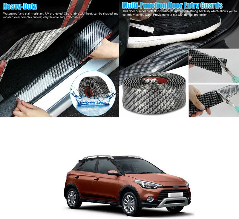XZRTZ Universal Carbon Fibre Car Door Sill Guards Protector Self-Adhesive Flexible Car Sticker Protector for Car SUV Truck Door Entry Guards, A83 Car Spoiler