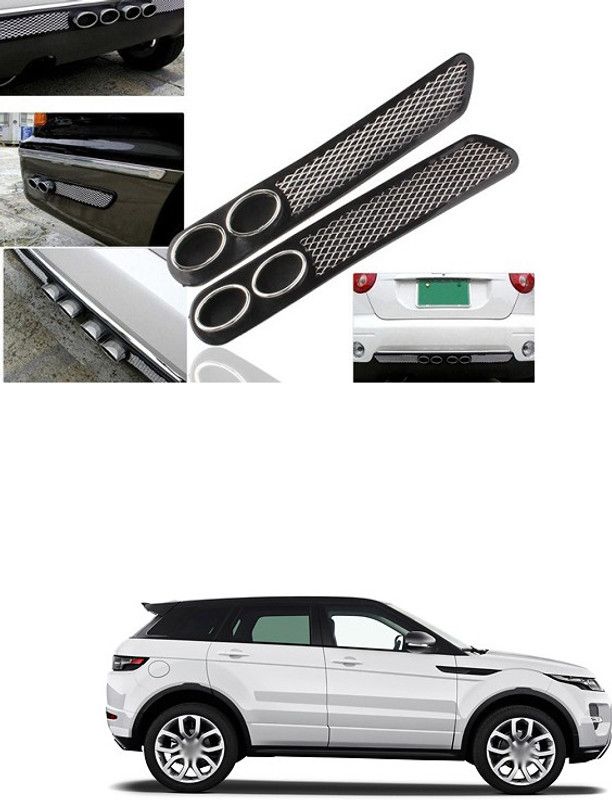 PRTEK Plastic Car Bumper Guard  (Black, Silver, Pack of 2, Chevrolet, Universal For Car)