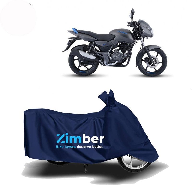 ZIMBER Two Wheeler Cover for Bajaj  (Pulsar 125 Neon, Blue)