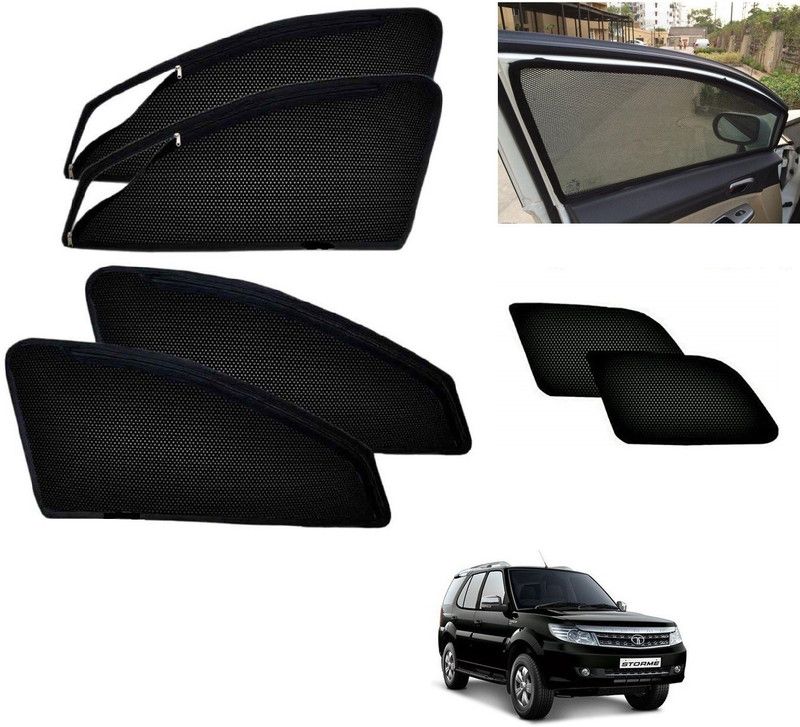 AuTO ADDiCT Side Window, Rear Window Sun Shade For Tata Safari Storme  (Black)