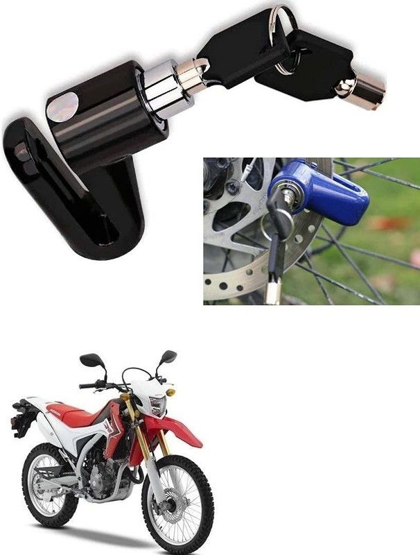 AS TRADERS Motorcycle Disc Brake Lock/Disk Lock Security for Honda CRF 250 L Motorcycle Disc Brake Lock/Disk Lock Security for Honda CRF 250 L Disc Lock  (Blue, Black, Red)
