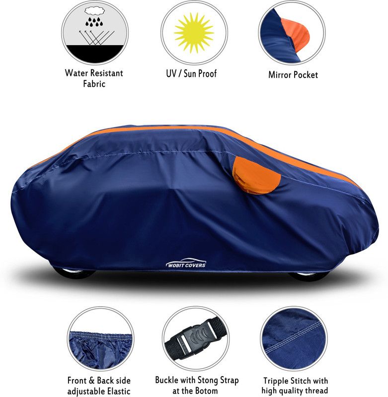 XAFO Car Cover For BMW 328i (With Mirror Pockets)  (Orange)