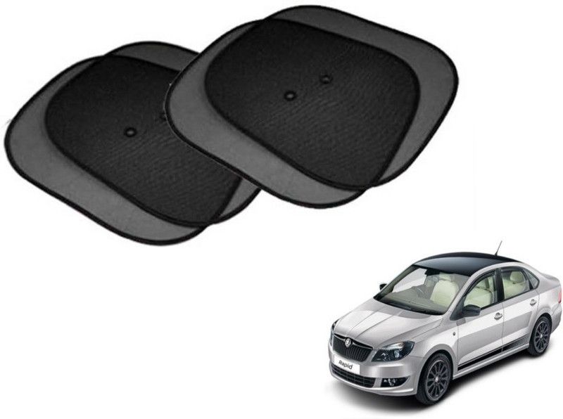 MOCKHE Side Window Sun Shade For Skoda Rapid  (Black)