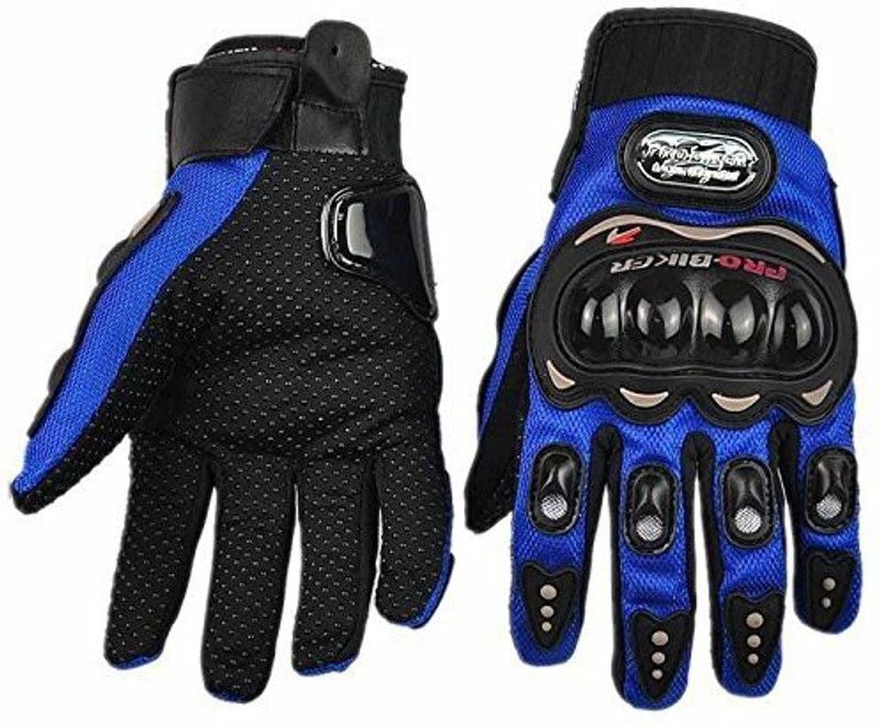 meenu arts PRO-BIKER-Blu-M-XL-49 Driving Gloves  (Blue)
