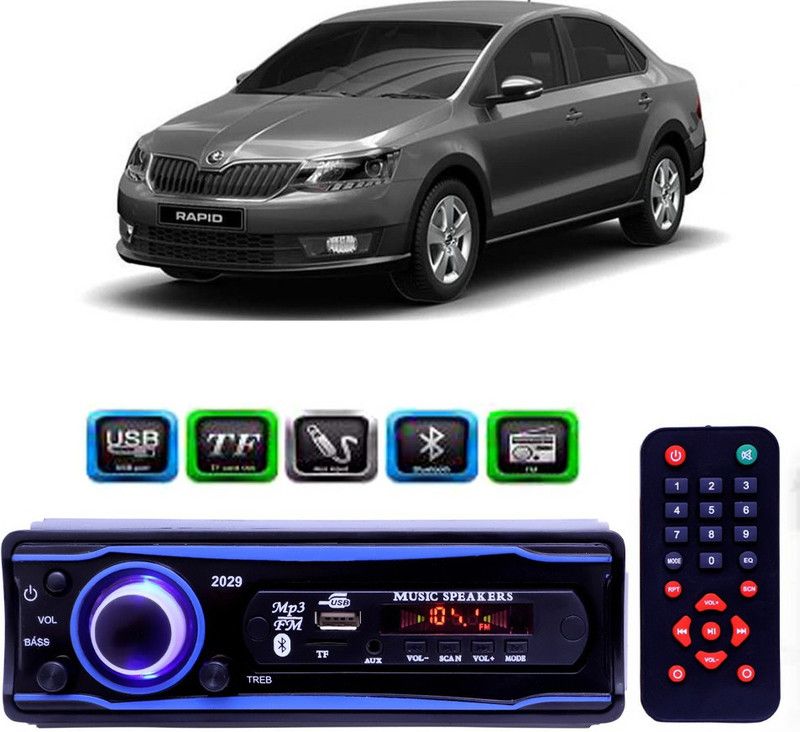 Genipap STEREO-999 BLUETOOTH/USB/SD/AUX/FM/MP3 (BLUE & Black)-493 Car Stereo  (Single Din)