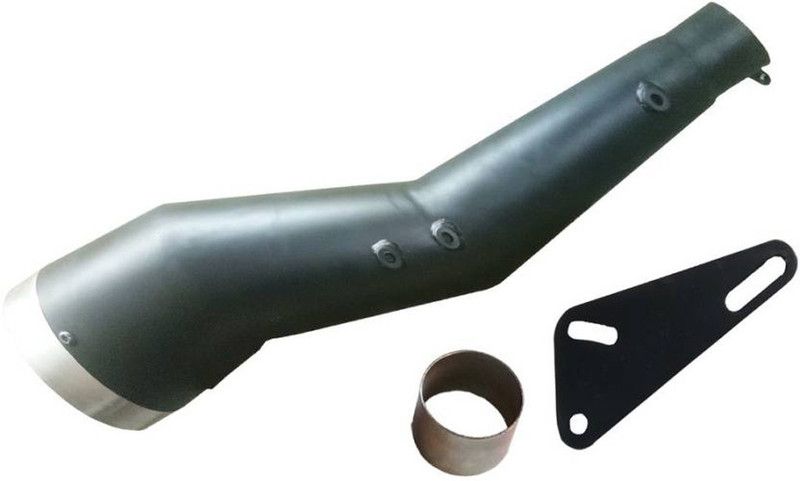 Dhe Best Bazooka/Cobra Front Chrome Glasswool/Filter Exhaust Silencer Royal Enfield Classic 350 Full Exhaust System  (Mild Steel)