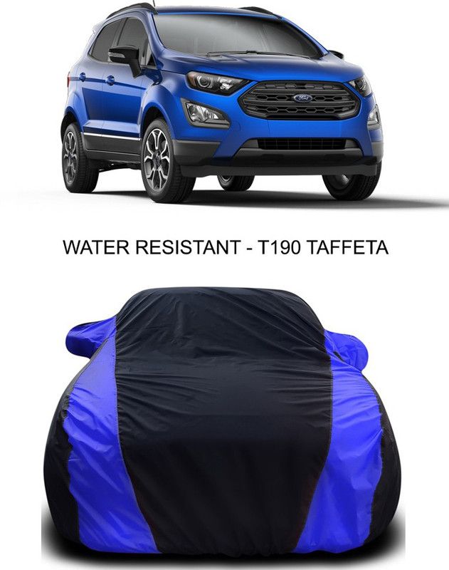 AUTOGARH Car Cover For Ford Ecosport (With Mirror Pockets)  (Black, Blue)