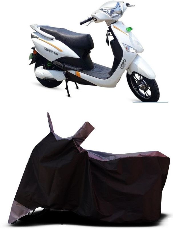 OliverX Waterproof Two Wheeler Cover for Hero  (Electric Optima BS6, Grey)
