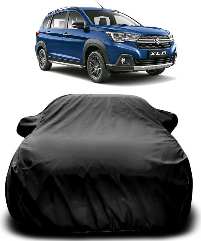 Yuniek Car Cover For Maruti Suzuki XL6 (With Mirror Pockets)  (Black)