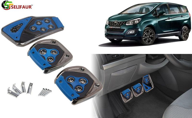 Selifaur B4P173 - 3 Pcs Blue Non-Slip Manual Car Pedals kit Pad Covers Set Car Pedal