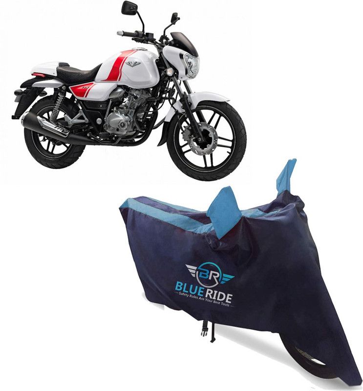 BLUERIDE Two Wheeler Cover for Bajaj  (V15, Blue)