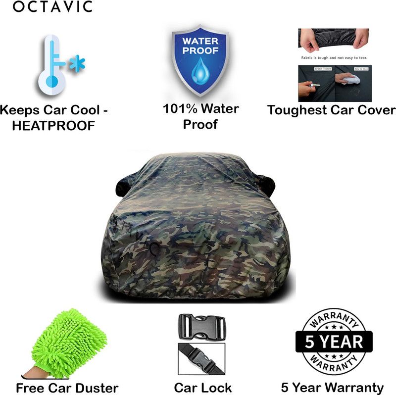 APNEK Car Cover For Ford Fiesta (With Mirror Pockets)  (Green)