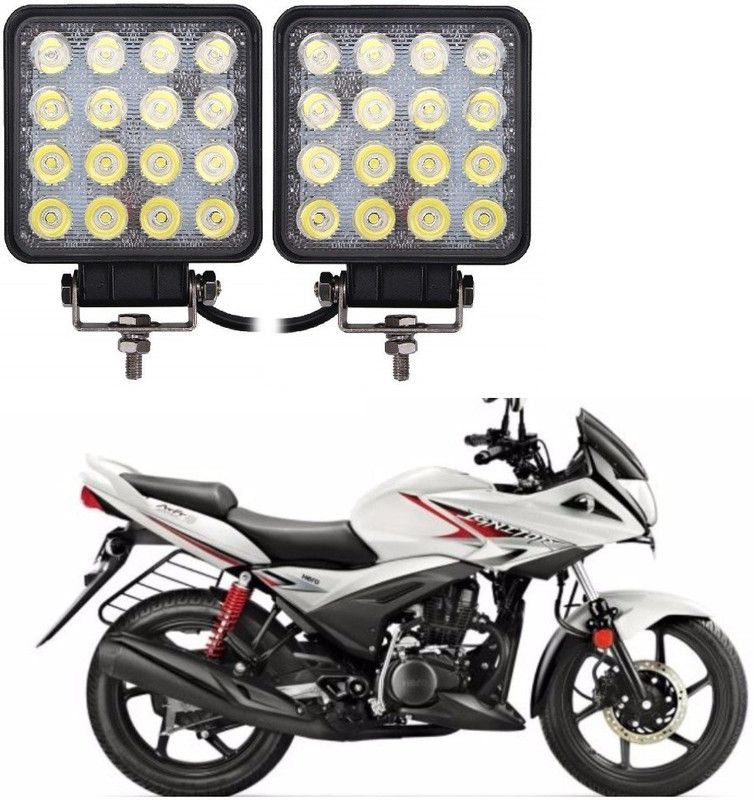 Auto Garh 16 Led Bulb Fog lamp In Square Shape Headlight Car, Motorbike LED for Hero (12 V, 55 W)  (Ignitor, Pack of 2)