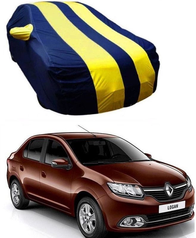 NEXTON Car Cover For Renault Logan (With Mirror Pockets)  (Blue, Yellow)