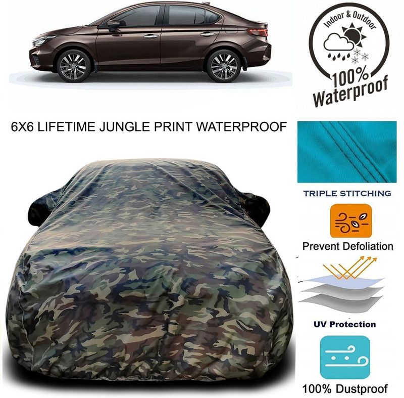 Elegance Car Cover For Honda City ZX (With Mirror Pockets)  (Green)