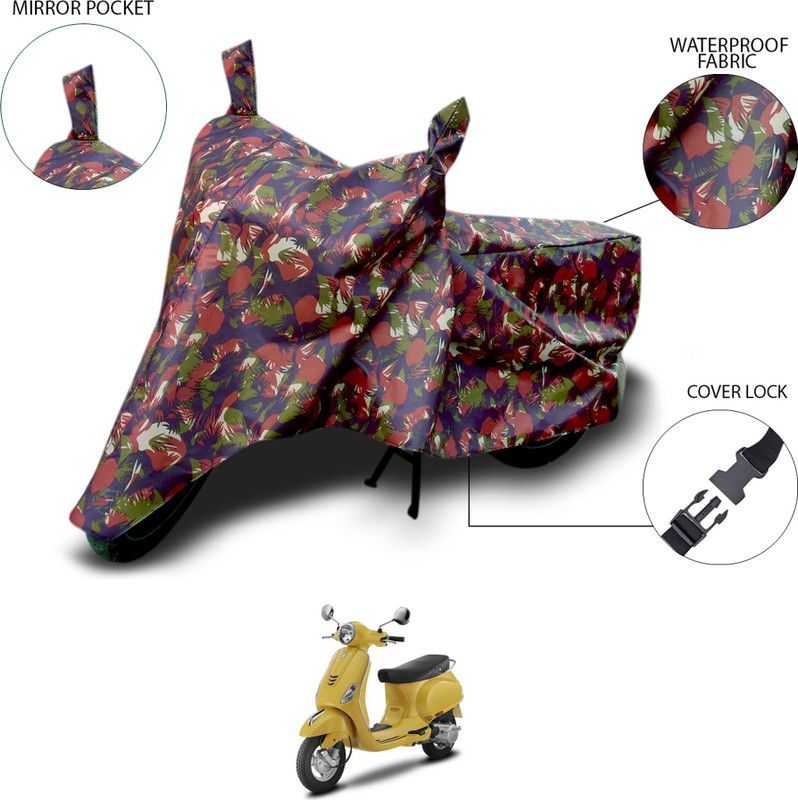 GOSHIV-car and bike accessories Waterproof Two Wheeler Cover for Piaggio  (Vespa LX 125, Multicolor)