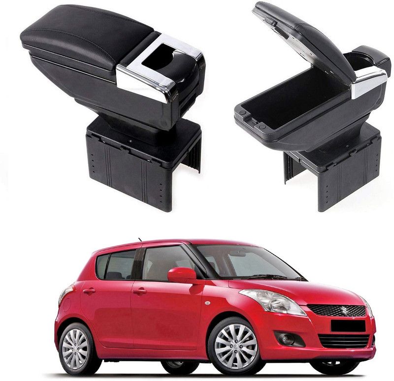 Oshotto PU Leather AR-01 Car Armrest Console Box For Swift 2018-2022 Black Car Armrest  (Maruti, New Swift)