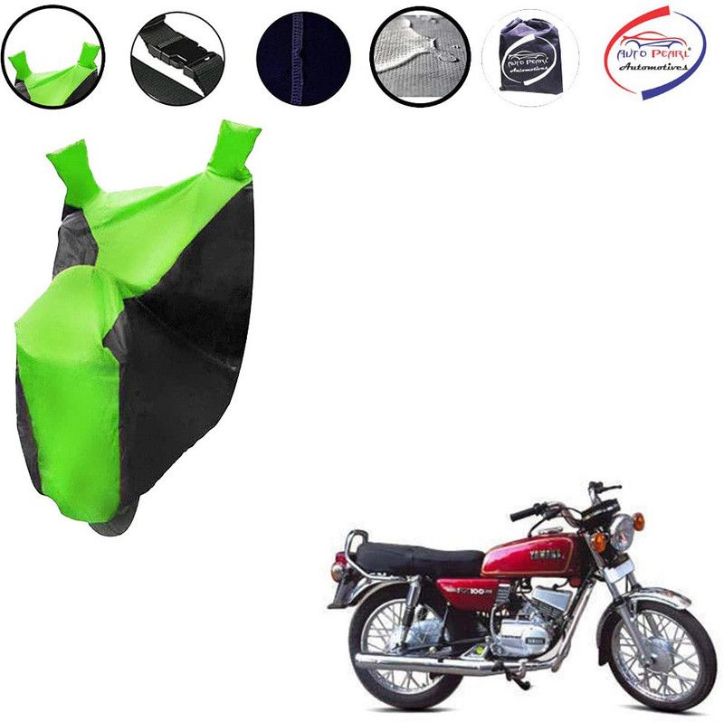 AUTO PEARL Waterproof Two Wheeler Cover for Yamaha  (RX 100, Green, Black)