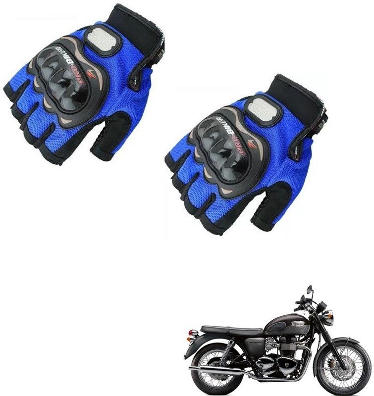 KOZDIKO Sports/Riding Half Fingered Gloves Blue For Triumph Bonnervilie Riding Gloves  (Multicolor)