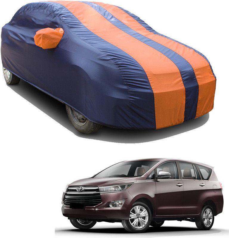 SS FOR YOUR SMART NEEDS Car Cover For Toyota Innova Crysta 2.7 GX AT 8 STR Petrol (With Mirror Pockets)  (Orange, Blue)