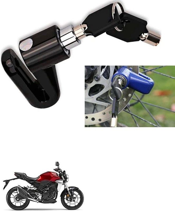 AS TRADERS Motorcycle Disc Brake Lock/Disk Lock Security for Honda CB300R Motorcycle Disc Brake Lock/Disk Lock Security for Honda CB300R Disc Lock  (Blue, Black, Red)
