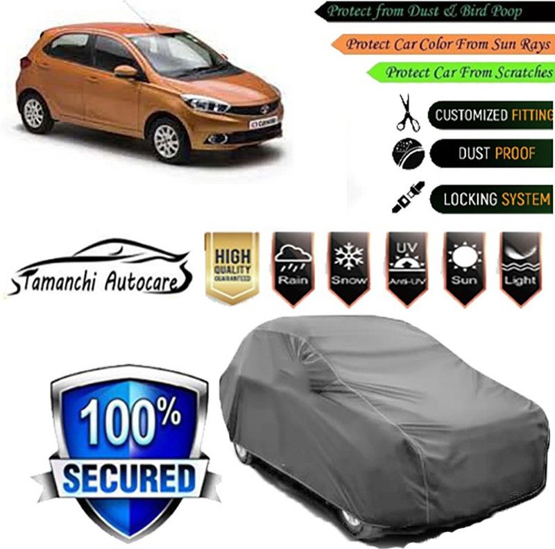 Tamanchi Autocare Car Cover For Tata Tiago  (Grey)