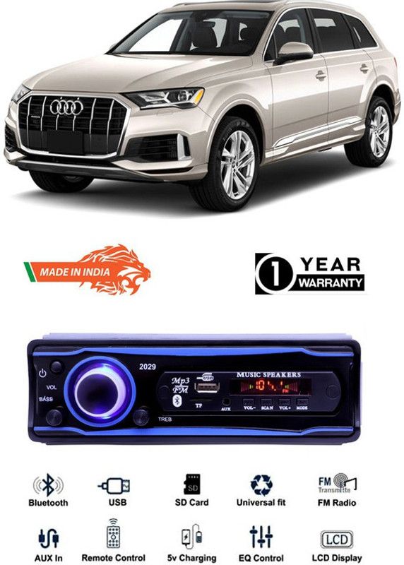 Purpleheart Blue 2029 USB/AUX/SD/BLUETOOTH/FM/MP3 BOOM MASTER STANDARD-PP20 Car Stereo  (Single Din)