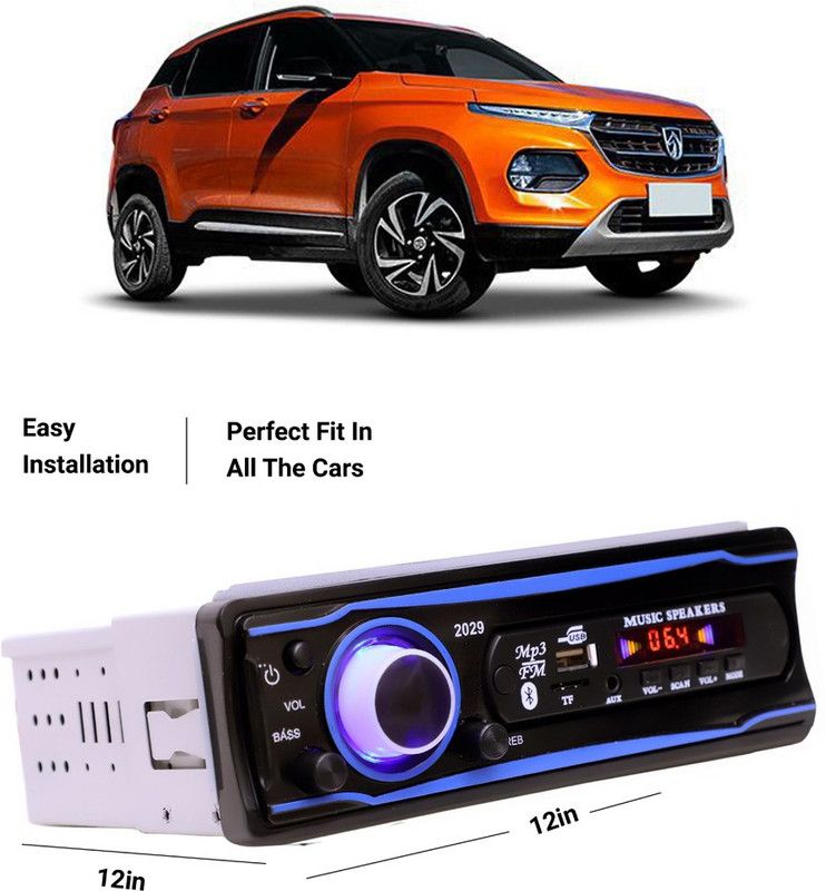 EverLand Blue Stereo-999 BLUETOOTH/USB/SD/AUX/FM/MP3 (BLUE & Black)-0-416 Car Stereo  (Single Din)