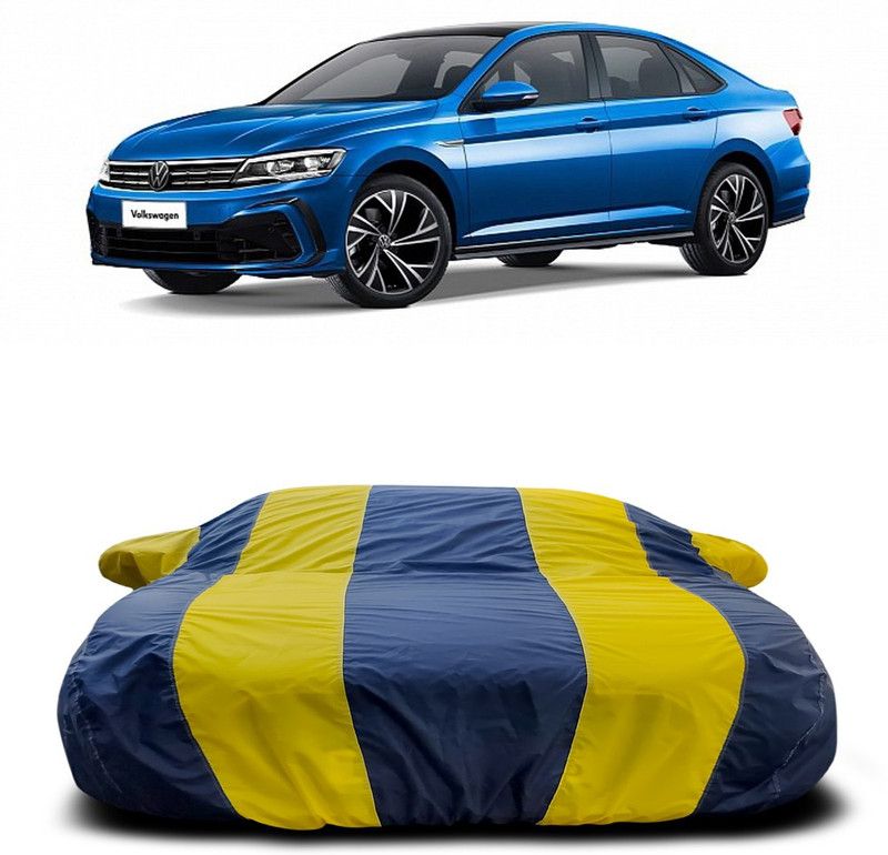 Ascension Car Cover For Volkswagen Jetta Facelift (With Mirror Pockets)  (Yellow, Blue)