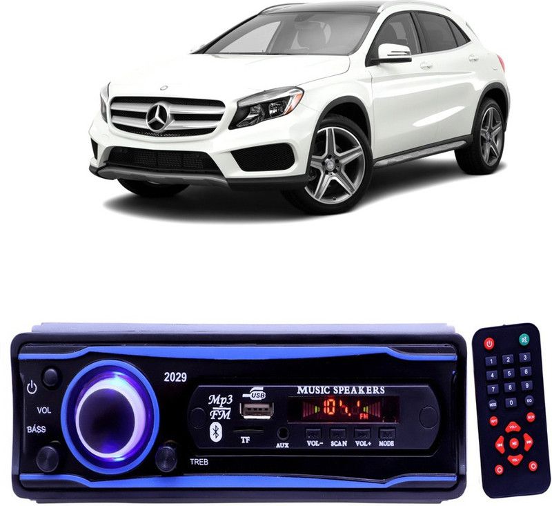 YUNEIK Blue 2029 USB/AUX/SD/BLUETOOTH/FM/MP3 BOOM MASTER STANDARD- Y 390 Car Stereo  (Single Din)
