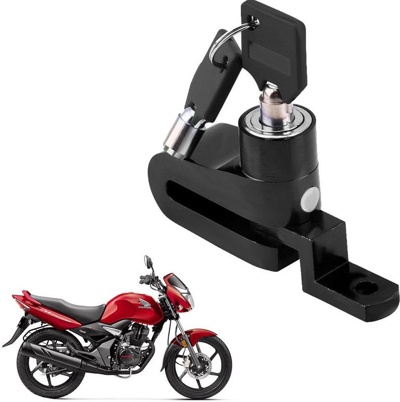 DvineAutoFashionZ Disc Brake Lock For CB Unicorn_DBL147 Disc Lock, U Lock  (Black)