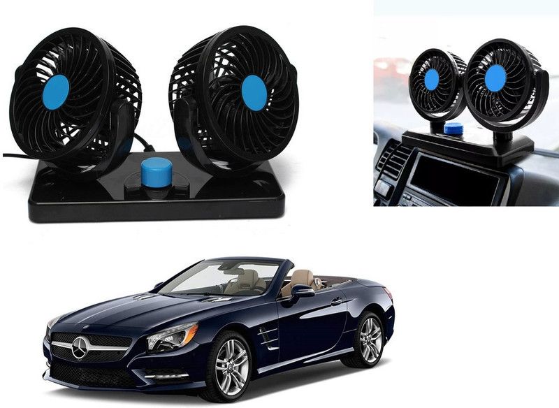 Atoray Car Fan Dual Head 2 Speed Dashboard Cooling Fan for Mercedes Benz SL-Class Car Interior Fan  (12 V)