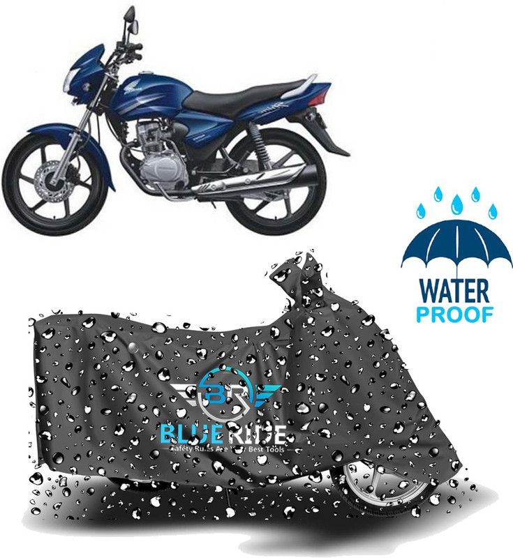 BLUERIDE Two Wheeler Cover for Honda  (CB Shine, Grey)
