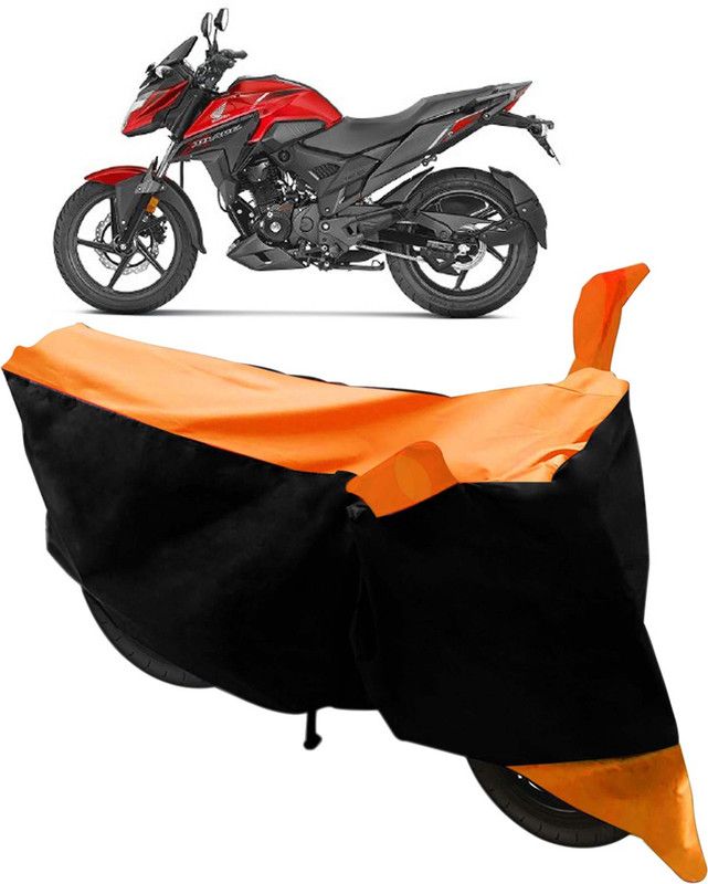 Purpleheart Two Wheeler Cover for Yamaha  (SZ-S, Black, Orange)