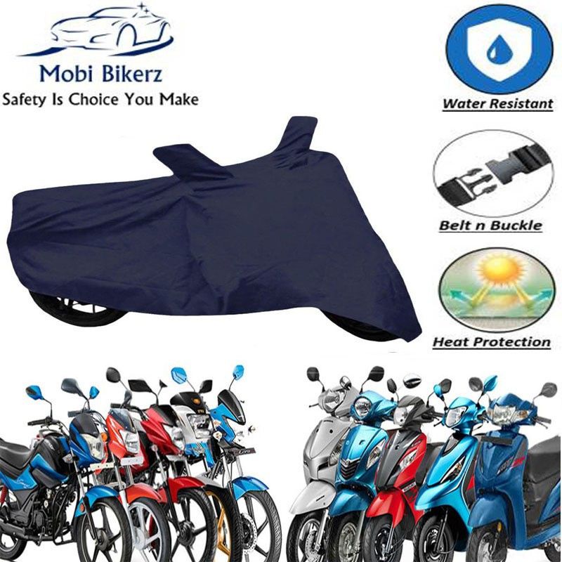 mobibikerz Two Wheeler Cover for TVS  (Scooty Pep+, Blue)