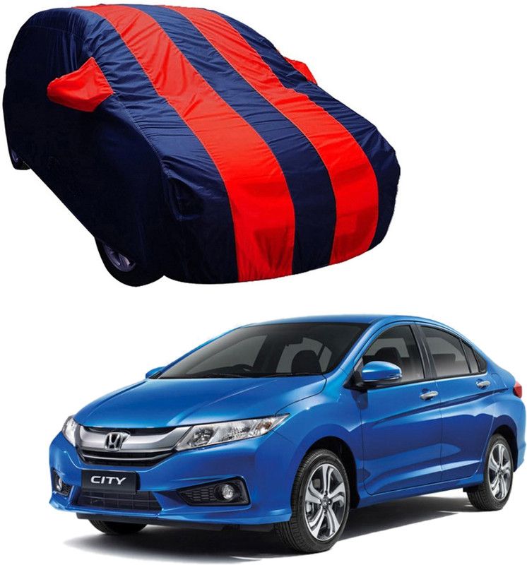 ABS AUTO TREND Car Cover For Honda City (With Mirror Pockets)  (Red, Blue)