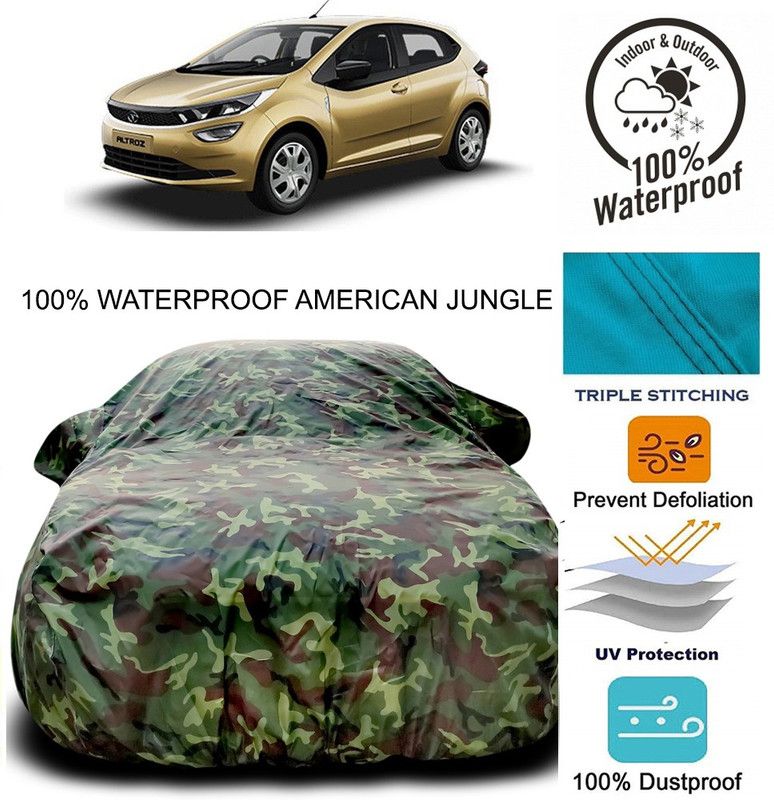 Yuniek Car Cover For Tata Altroz (With Mirror Pockets)  (Brown, Green)